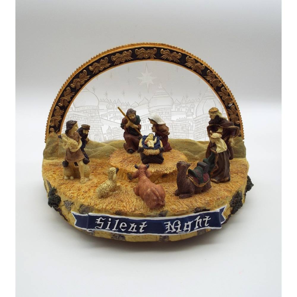 House of Lloyd Silent Night Light Up Musical Nativity Scene